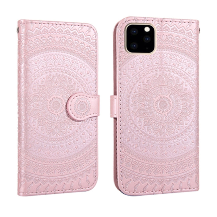 For iPhone 11 Pressed Printing Pattern Horizontal Flip PU Leather Case , with Holder & Card Slots & Wallet & & Lanyard