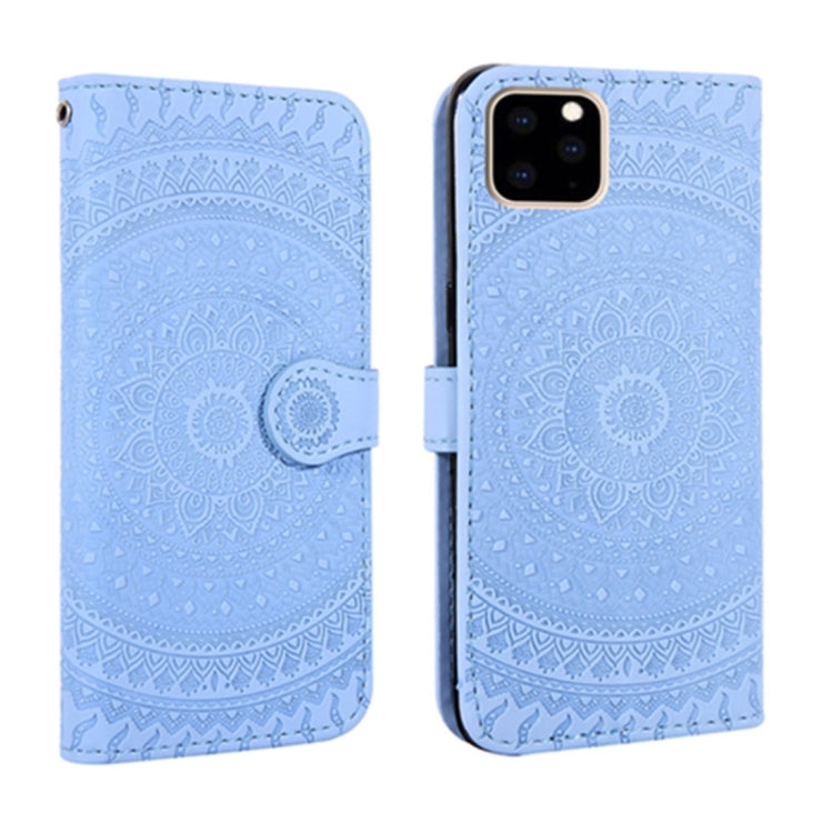 For iPhone 11 Pressed Printing Pattern Horizontal Flip PU Leather Case , with Holder & Card Slots & Wallet & & Lanyard