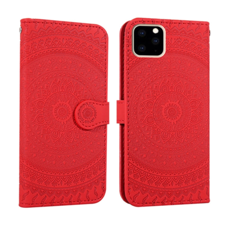 For iPhone 11 Pressed Printing Pattern Horizontal Flip PU Leather Case , with Holder & Card Slots & Wallet & & Lanyard