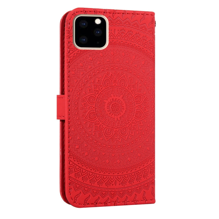 For iPhone 11 Pressed Printing Pattern Horizontal Flip PU Leather Case , with Holder & Card Slots & Wallet & & Lanyard
