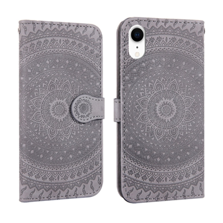 For iPhone XR Pressed Printing Pattern Horizontal Flip PU Leather Case  with Holder & Card Slots & Wallet & Lanyard