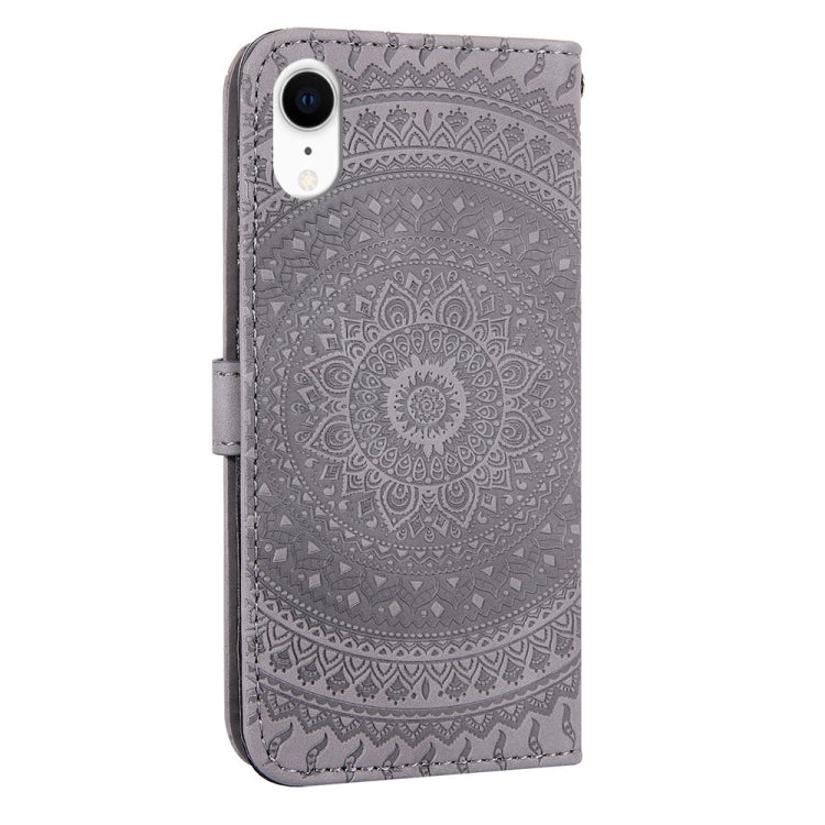 For iPhone XR Pressed Printing Pattern Horizontal Flip PU Leather Case  with Holder & Card Slots & Wallet & Lanyard