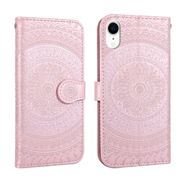 For iPhone XR Pressed Printing Pattern Horizontal Flip PU Leather Case  with Holder & Card Slots & Wallet & Lanyard