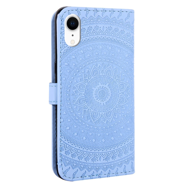 For iPhone XR Pressed Printing Pattern Horizontal Flip PU Leather Case  with Holder & Card Slots & Wallet & Lanyard