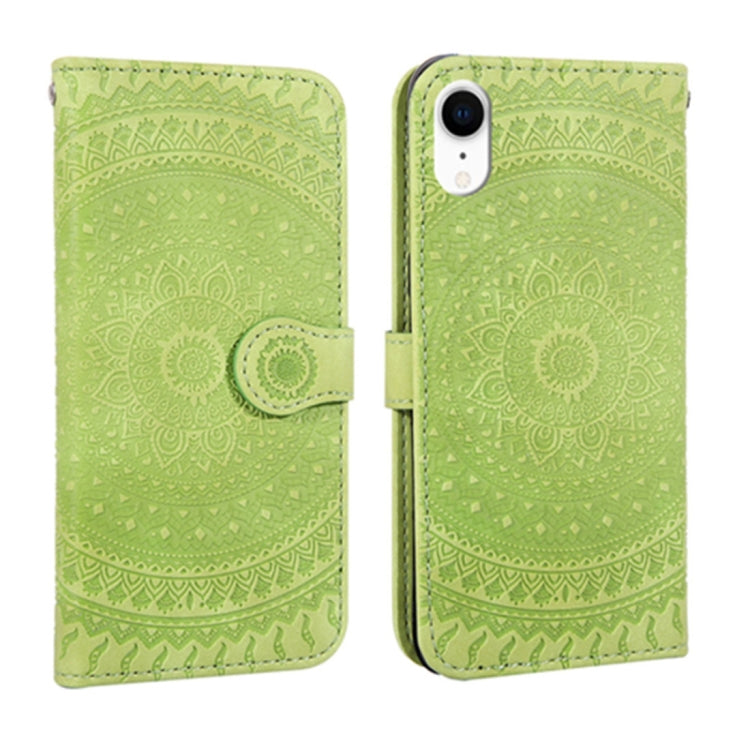 For iPhone XR Pressed Printing Pattern Horizontal Flip PU Leather Case  with Holder & Card Slots & Wallet & Lanyard