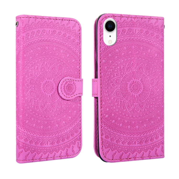 For iPhone XR Pressed Printing Pattern Horizontal Flip PU Leather Case  with Holder & Card Slots & Wallet & Lanyard