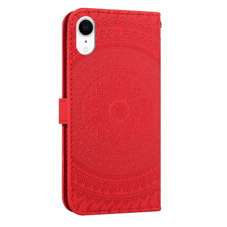 For iPhone XR Pressed Printing Pattern Horizontal Flip PU Leather Case  with Holder & Card Slots & Wallet & Lanyard