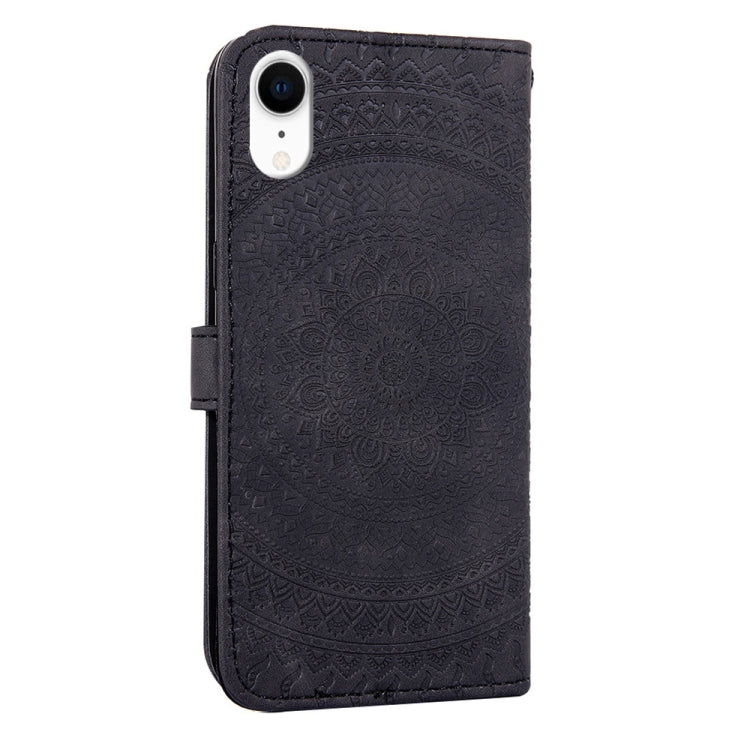 For iPhone XR Pressed Printing Pattern Horizontal Flip PU Leather Case  with Holder & Card Slots & Wallet & Lanyard
