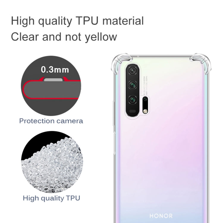 For Huawei Honor 20 Four-Corner Anti-Drop Ultra-Thin Transparent TPU Phone Case(Transparent)