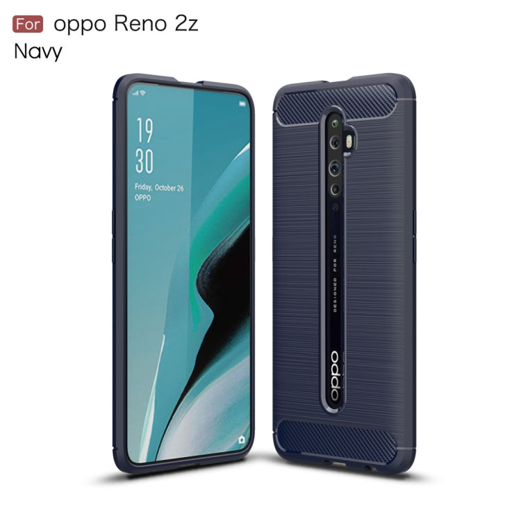 For OPPO Reno 2Z Brushed Texture Carbon Fiber TPU Case