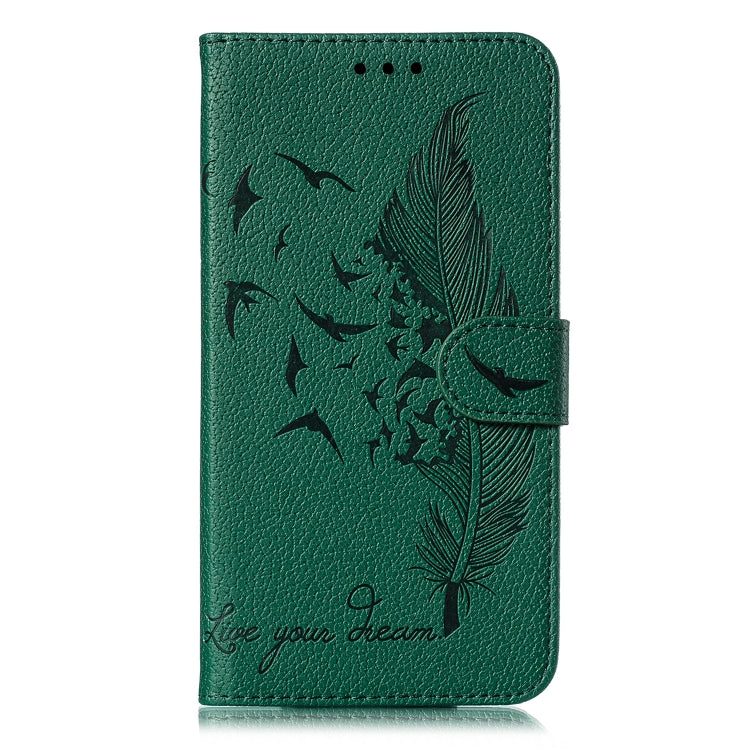 Feather Pattern Litchi Texture Horizontal Flip Leather Case with Wallet & Holder & Card Slots For Huawei Mate 30