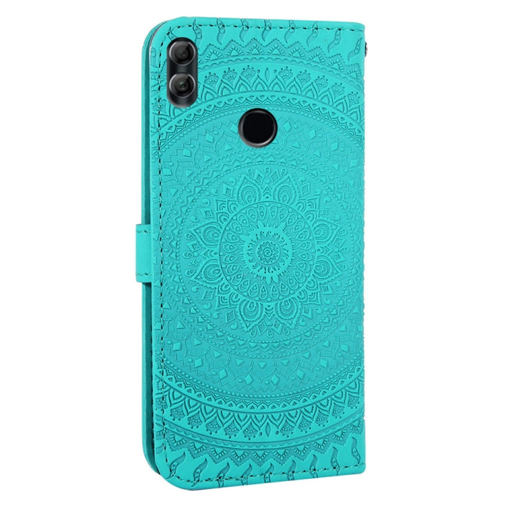 For Huawei Honor 8X Pressed Printing Pattern Horizontal Flip PU Leather Case with Holder & Card Slots & Wallet & & Lanyard