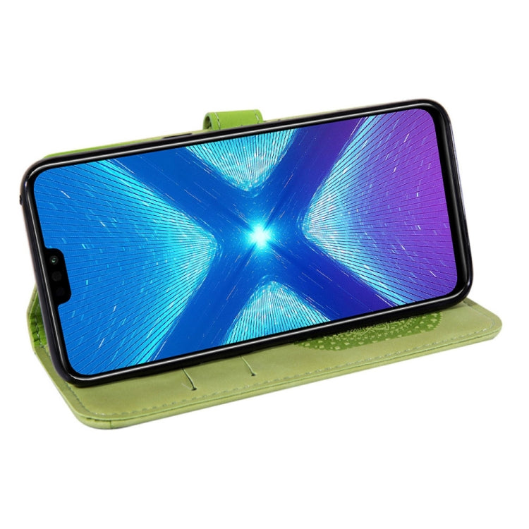For Huawei Honor 8X Pressed Printing Pattern Horizontal Flip PU Leather Case with Holder & Card Slots & Wallet & & Lanyard