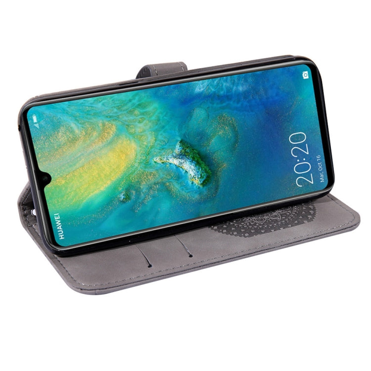 For Huawei Mate 20 Pressed Printing Pattern Horizontal Flip PU Leather Case with Holder & Card Slots & Wallet & & Lanyard