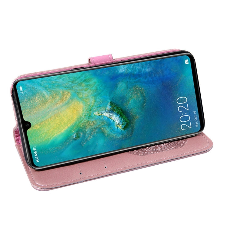 For Huawei Mate 20 Pressed Printing Pattern Horizontal Flip PU Leather Case with Holder & Card Slots & Wallet & & Lanyard