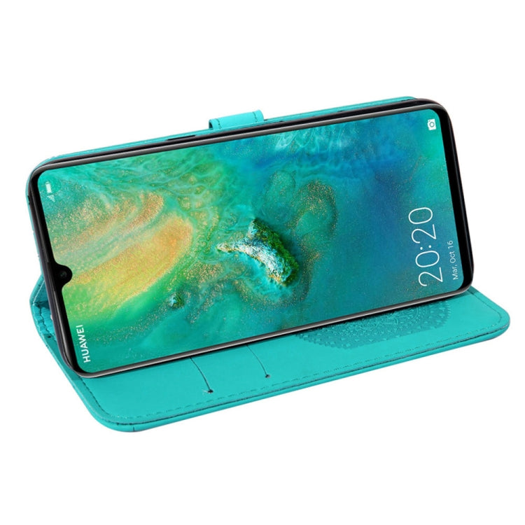For Huawei Mate 20 Pressed Printing Pattern Horizontal Flip PU Leather Case with Holder & Card Slots & Wallet & & Lanyard