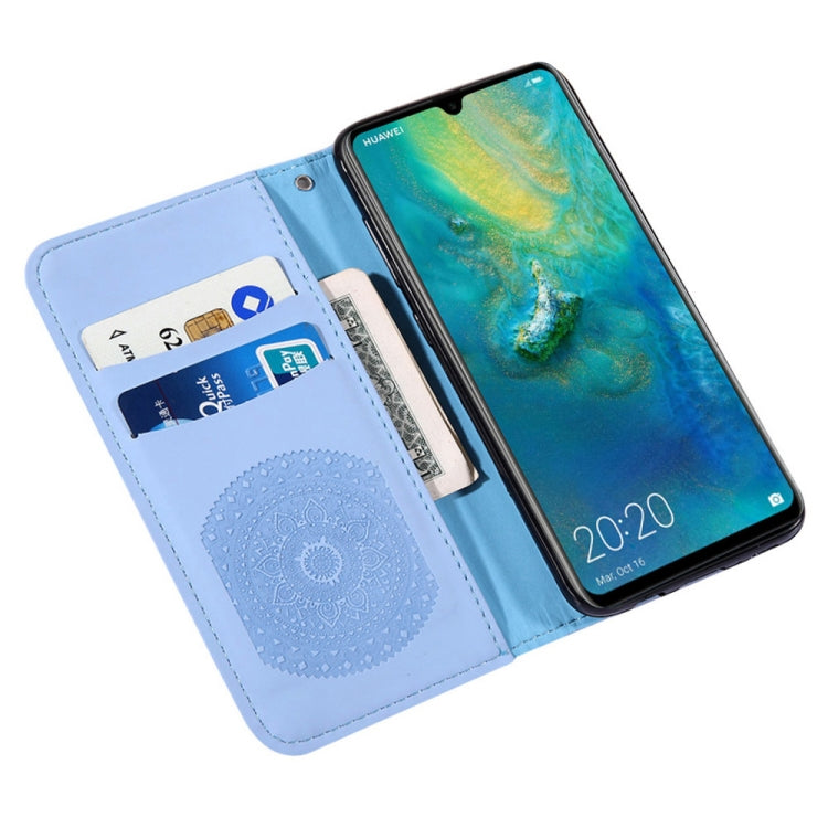 For Huawei Mate 20 Pressed Printing Pattern Horizontal Flip PU Leather Case with Holder & Card Slots & Wallet & & Lanyard