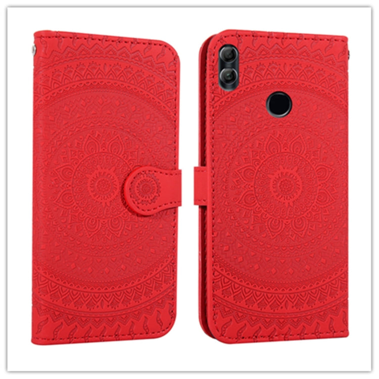 For Huawei Mate 20 Pressed Printing Pattern Horizontal Flip PU Leather Case with Holder & Card Slots & Wallet & & Lanyard