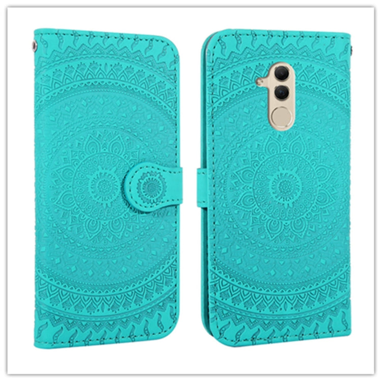 For Huawei Mate 20 Lite Pressed Printing Pattern Horizontal Flip PU Leather Case with Holder & Card Slots & Wallet & & Lanyard