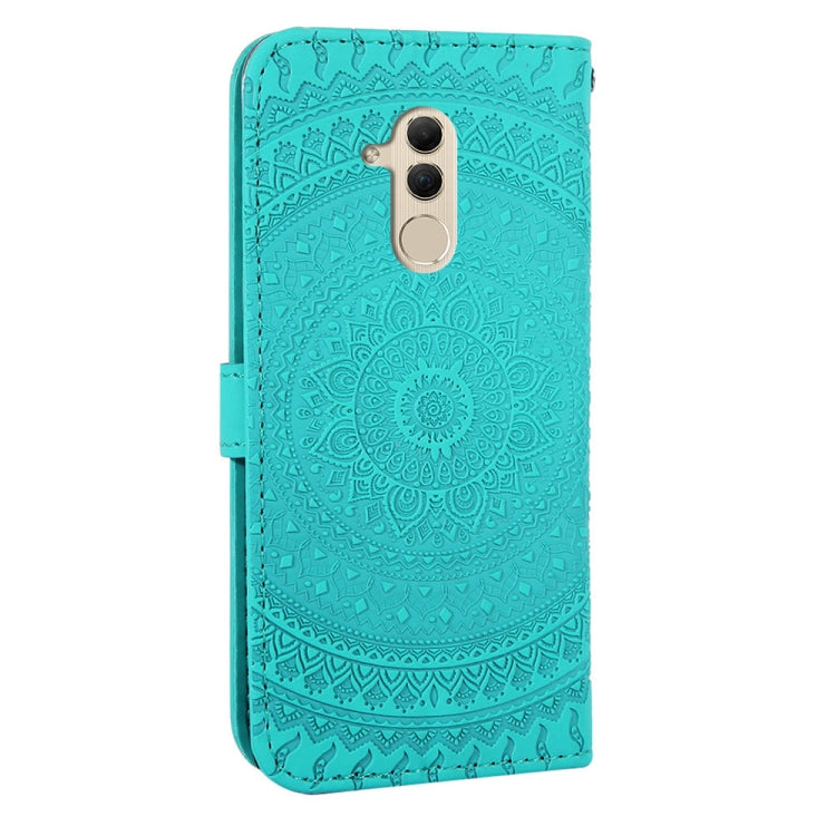 For Huawei Mate 20 Lite Pressed Printing Pattern Horizontal Flip PU Leather Case with Holder & Card Slots & Wallet & & Lanyard