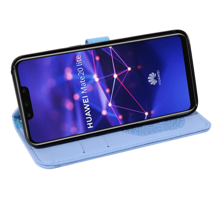 For Huawei Mate 20 Lite Pressed Printing Pattern Horizontal Flip PU Leather Case with Holder & Card Slots & Wallet & & Lanyard