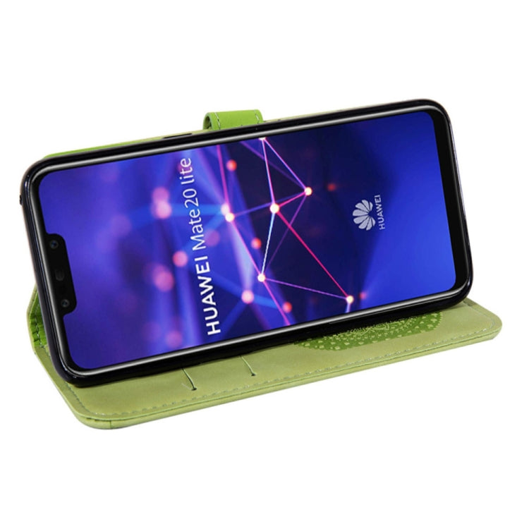 For Huawei Mate 20 Lite Pressed Printing Pattern Horizontal Flip PU Leather Case with Holder & Card Slots & Wallet & & Lanyard