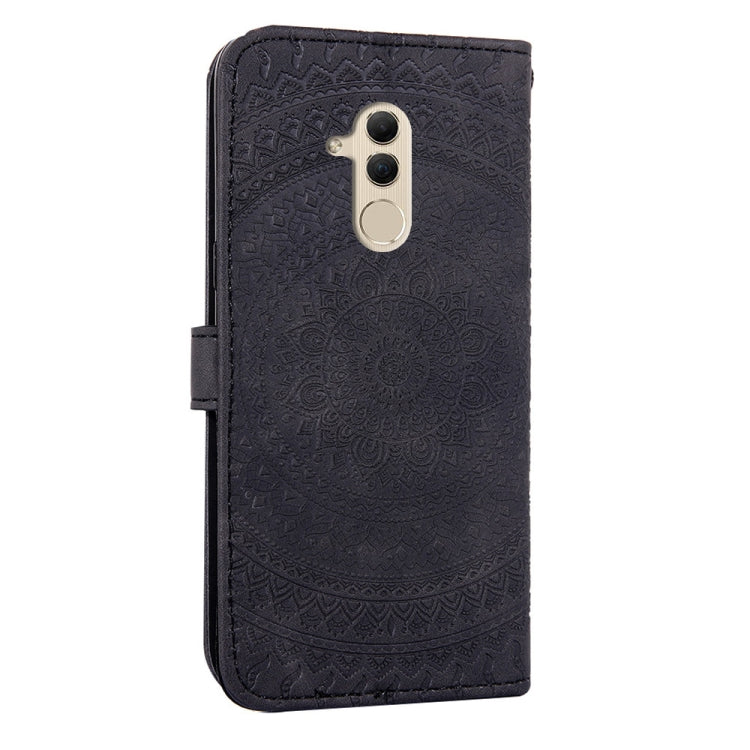 For Huawei Mate 20 Lite Pressed Printing Pattern Horizontal Flip PU Leather Case with Holder & Card Slots & Wallet & & Lanyard