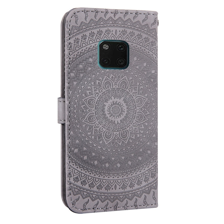 For Huawei Mate 20 Pro Pressed Printing Pattern Horizontal Flip PU Leather Case with Holder & Card Slots & Wallet & & Lanyard