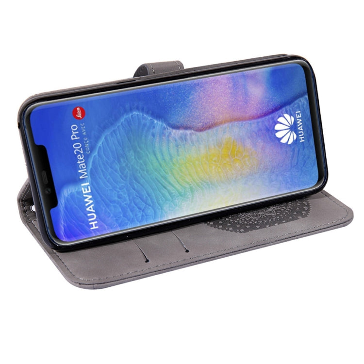 For Huawei Mate 20 Pro Pressed Printing Pattern Horizontal Flip PU Leather Case with Holder & Card Slots & Wallet & & Lanyard