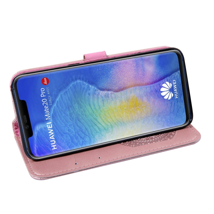 For Huawei Mate 20 Pro Pressed Printing Pattern Horizontal Flip PU Leather Case with Holder & Card Slots & Wallet & & Lanyard