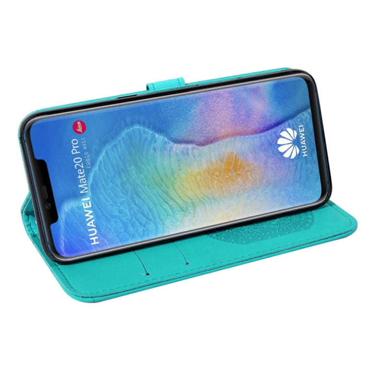 For Huawei Mate 20 Pro Pressed Printing Pattern Horizontal Flip PU Leather Case with Holder & Card Slots & Wallet & & Lanyard