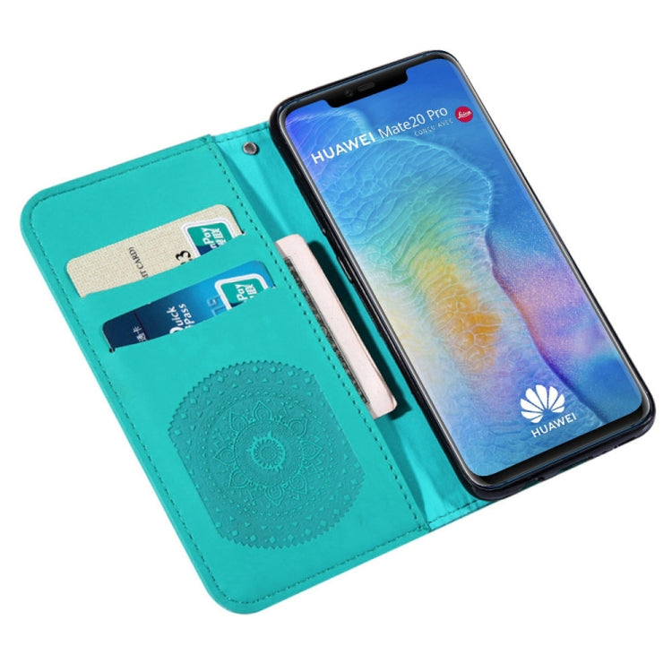 For Huawei Mate 20 Pro Pressed Printing Pattern Horizontal Flip PU Leather Case with Holder & Card Slots & Wallet & & Lanyard