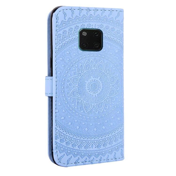 For Huawei Mate 20 Pro Pressed Printing Pattern Horizontal Flip PU Leather Case with Holder & Card Slots & Wallet & & Lanyard