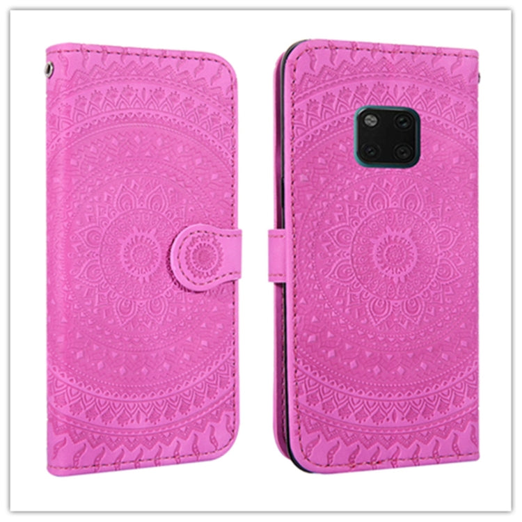 For Huawei Mate 20 Pro Pressed Printing Pattern Horizontal Flip PU Leather Case with Holder & Card Slots & Wallet & & Lanyard