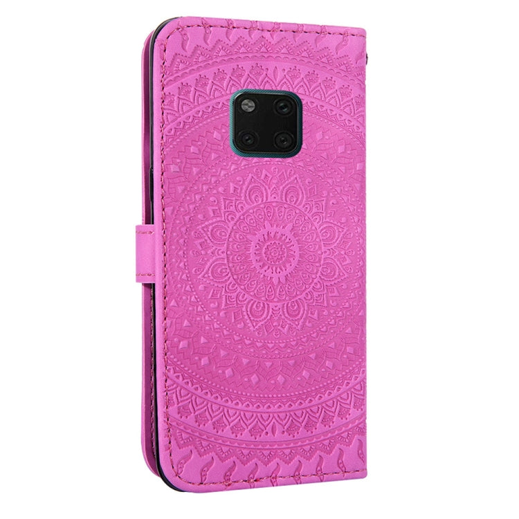 For Huawei Mate 20 Pro Pressed Printing Pattern Horizontal Flip PU Leather Case with Holder & Card Slots & Wallet & & Lanyard