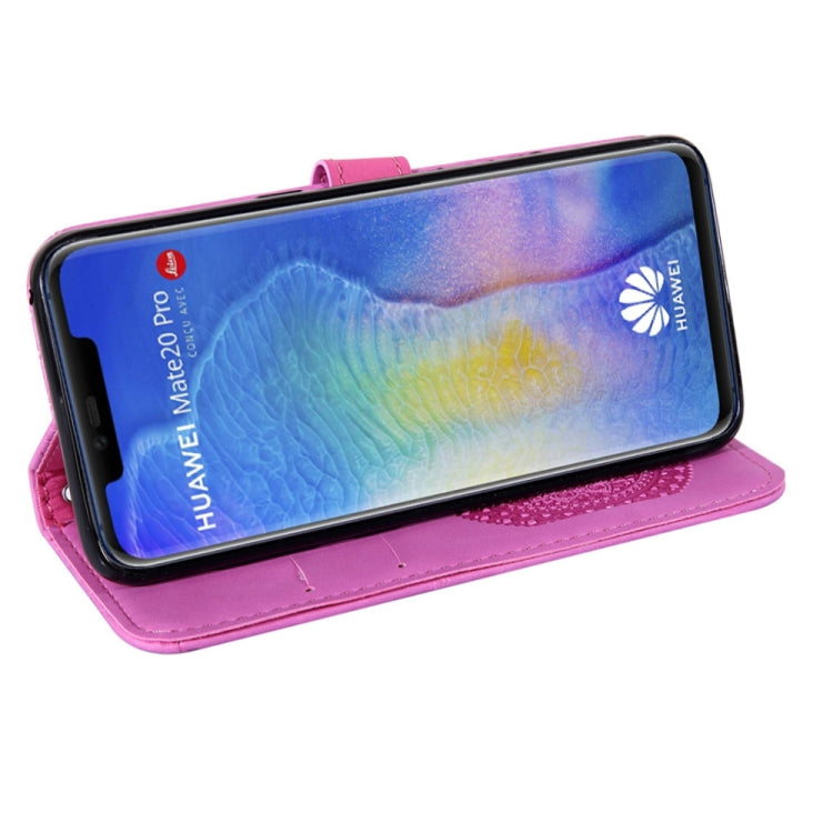 For Huawei Mate 20 Pro Pressed Printing Pattern Horizontal Flip PU Leather Case with Holder & Card Slots & Wallet & & Lanyard