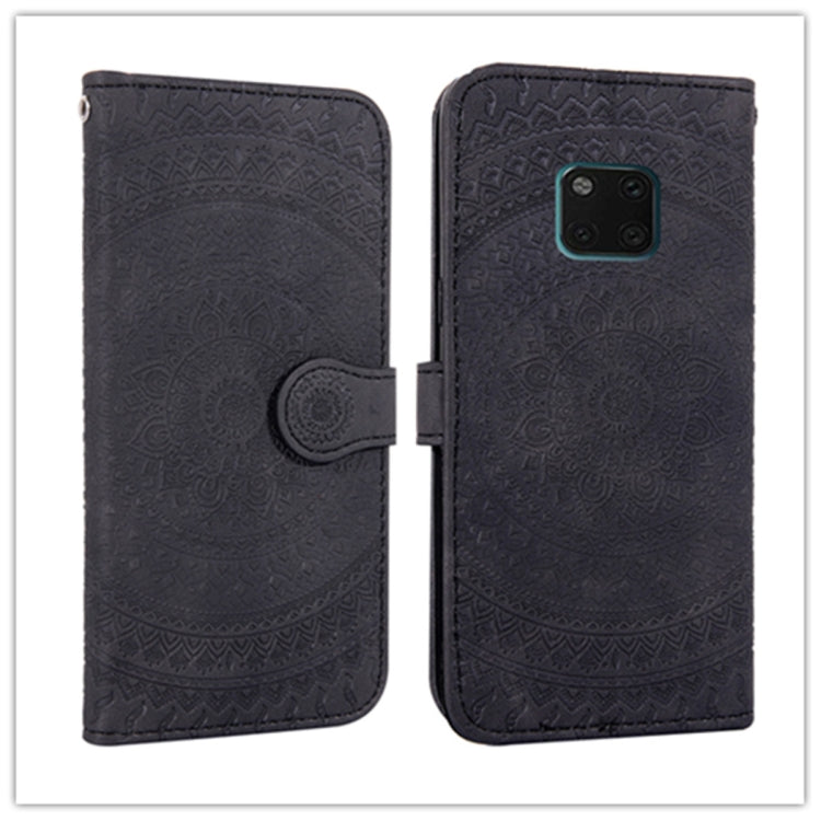 For Huawei Mate 20 Pro Pressed Printing Pattern Horizontal Flip PU Leather Case with Holder & Card Slots & Wallet & & Lanyard