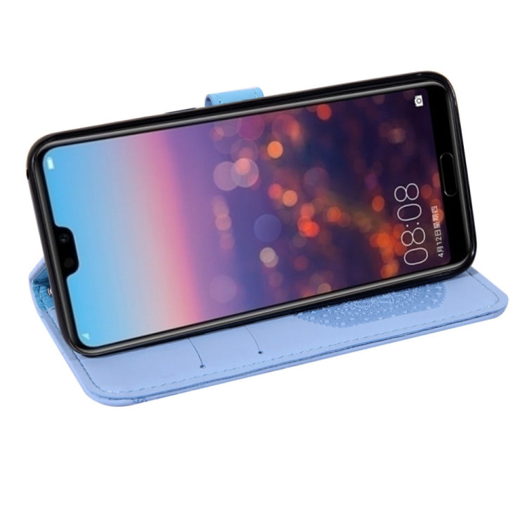 For Huawei P20 Pressed Printing Pattern Horizontal Flip PU Leather Case with Holder & Card Slots & Wallet & & Lanyard