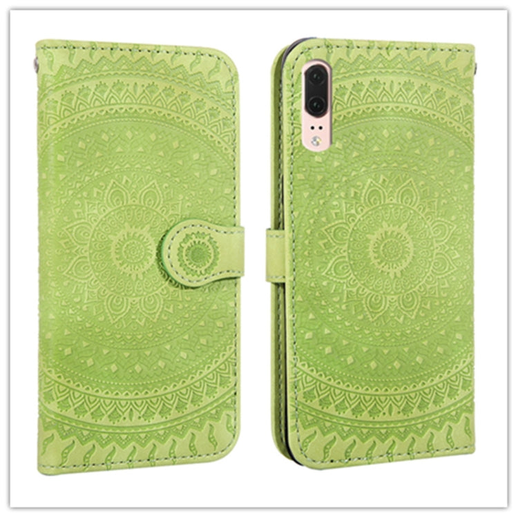 For Huawei P20 Pressed Printing Pattern Horizontal Flip PU Leather Case with Holder & Card Slots & Wallet & & Lanyard