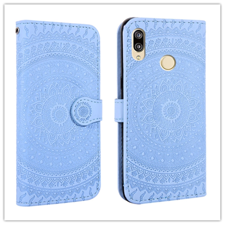 For Huawei P20 Lite Pressed Printing Pattern Horizontal Flip PU Leather Case with Holder & Card Slots & Wallet & & Lanyard