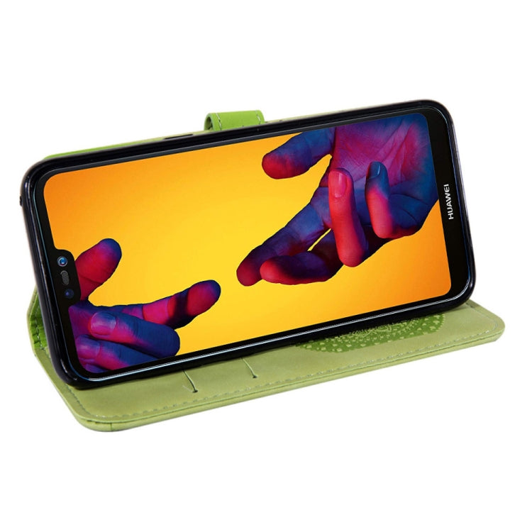 For Huawei P20 Lite Pressed Printing Pattern Horizontal Flip PU Leather Case with Holder & Card Slots & Wallet & & Lanyard