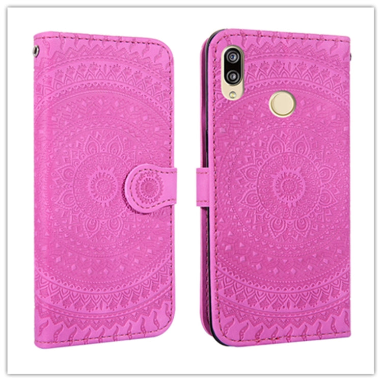 For Huawei P20 Lite Pressed Printing Pattern Horizontal Flip PU Leather Case with Holder & Card Slots & Wallet & & Lanyard