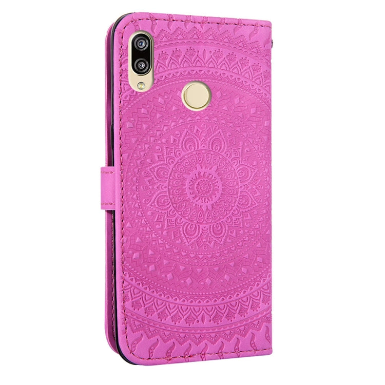 For Huawei P20 Lite Pressed Printing Pattern Horizontal Flip PU Leather Case with Holder & Card Slots & Wallet & & Lanyard