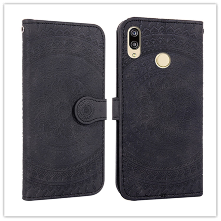 For Huawei P20 Lite Pressed Printing Pattern Horizontal Flip PU Leather Case with Holder & Card Slots & Wallet & & Lanyard