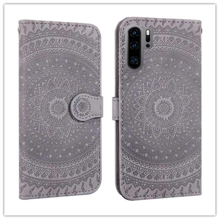 For Huawei P30 Pro Pressed Printing Pattern Horizontal Flip PU Leather Case with Holder & Card Slots & Wallet & & Lanyard
