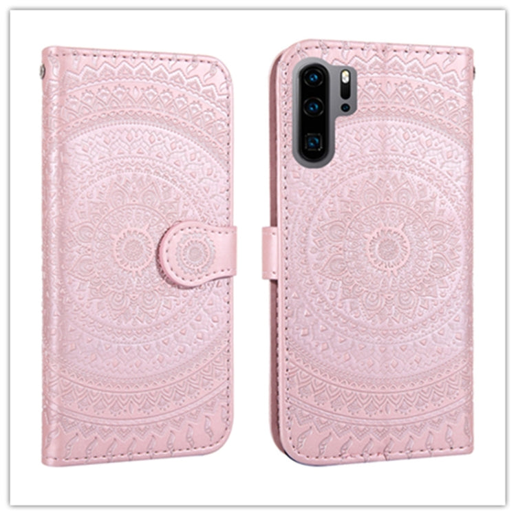 For Huawei P30 Pro Pressed Printing Pattern Horizontal Flip PU Leather Case with Holder & Card Slots & Wallet & & Lanyard