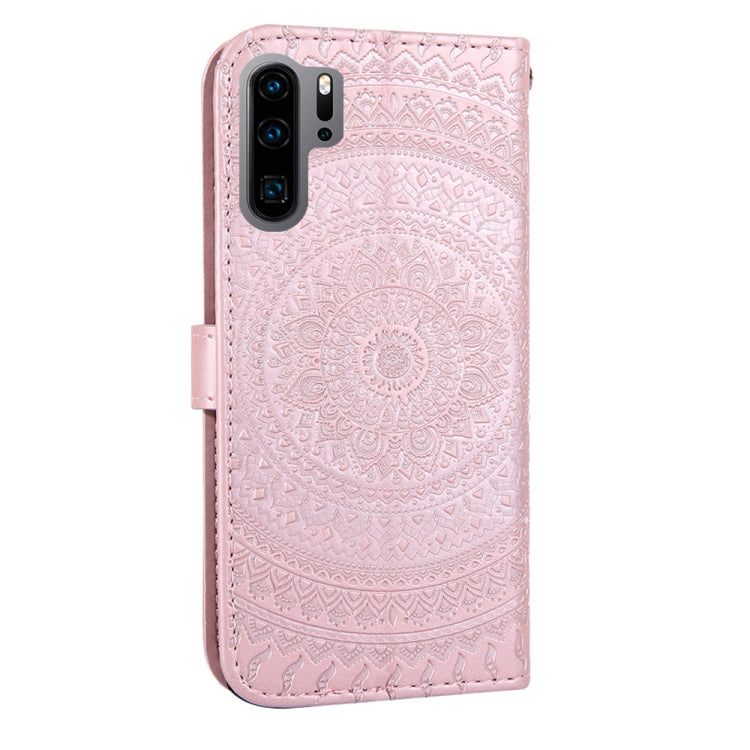 For Huawei P30 Pro Pressed Printing Pattern Horizontal Flip PU Leather Case with Holder & Card Slots & Wallet & & Lanyard