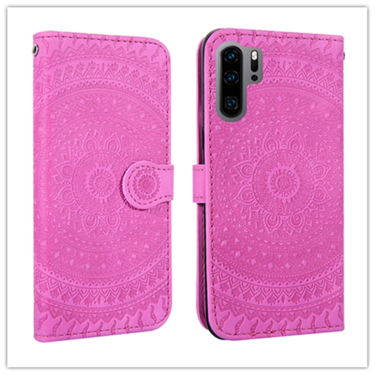 For Huawei P30 Pro Pressed Printing Pattern Horizontal Flip PU Leather Case with Holder & Card Slots & Wallet & & Lanyard