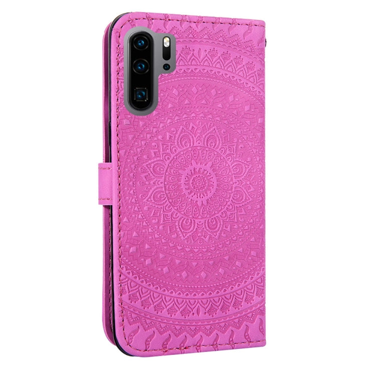 For Huawei P30 Pro Pressed Printing Pattern Horizontal Flip PU Leather Case with Holder & Card Slots & Wallet & & Lanyard