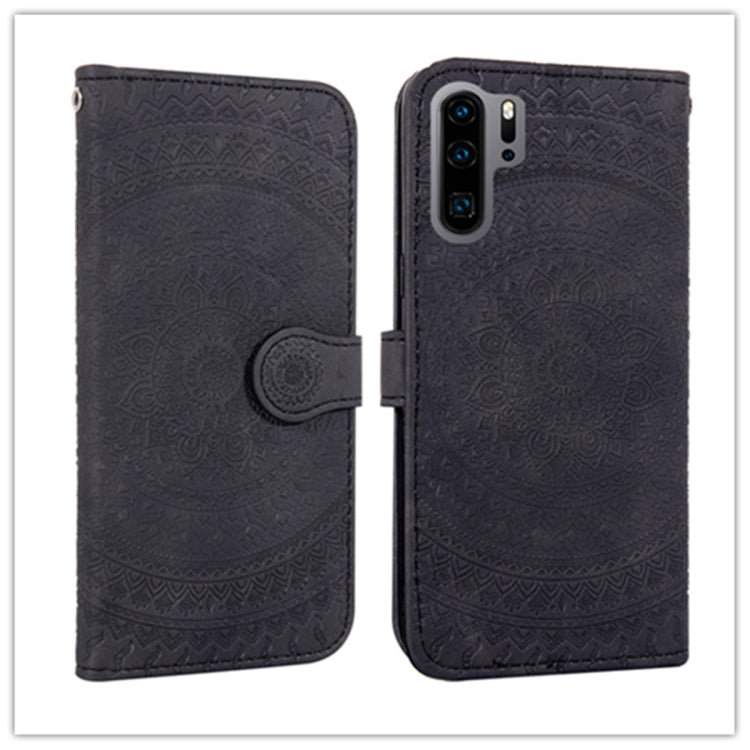 For Huawei P30 Pro Pressed Printing Pattern Horizontal Flip PU Leather Case with Holder & Card Slots & Wallet & & Lanyard